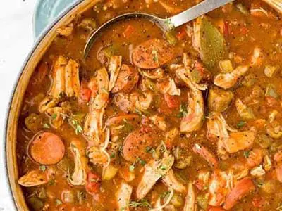 A close up of some food in a pot